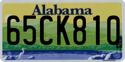 AL license plate 65CK810