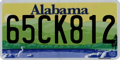 AL license plate 65CK812