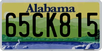 AL license plate 65CK815