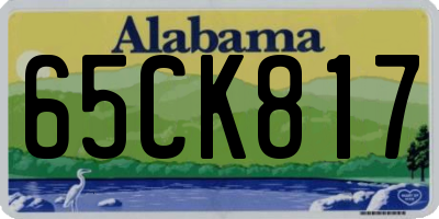 AL license plate 65CK817