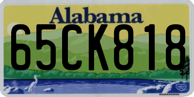 AL license plate 65CK818