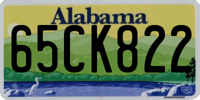 AL license plate 65CK822