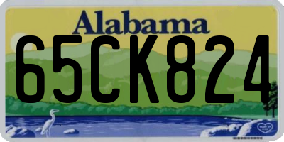AL license plate 65CK824