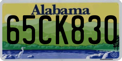 AL license plate 65CK830
