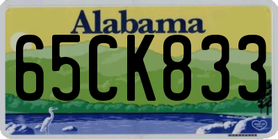 AL license plate 65CK833