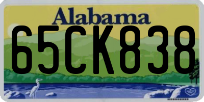 AL license plate 65CK838