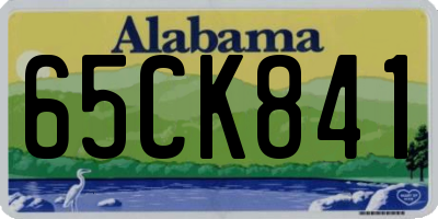 AL license plate 65CK841