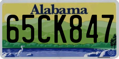 AL license plate 65CK847
