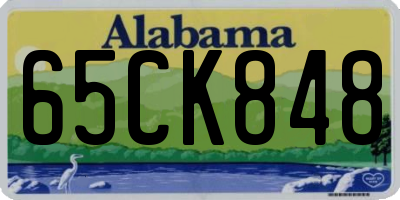 AL license plate 65CK848