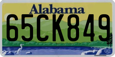 AL license plate 65CK849