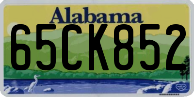 AL license plate 65CK852