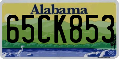 AL license plate 65CK853