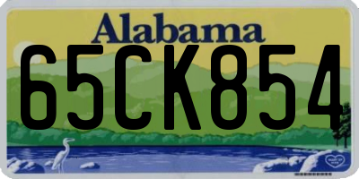 AL license plate 65CK854