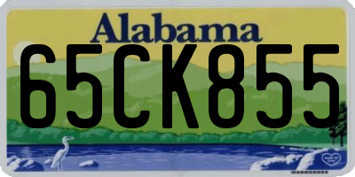 AL license plate 65CK855