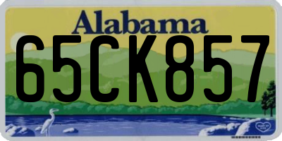 AL license plate 65CK857