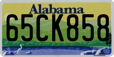 AL license plate 65CK858