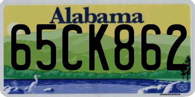 AL license plate 65CK862
