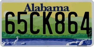 AL license plate 65CK864