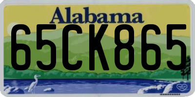 AL license plate 65CK865