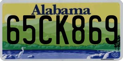 AL license plate 65CK869