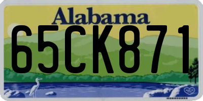 AL license plate 65CK871