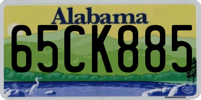 AL license plate 65CK885