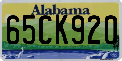 AL license plate 65CK920