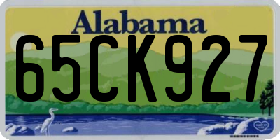 AL license plate 65CK927
