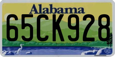 AL license plate 65CK928