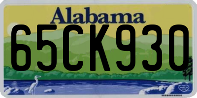 AL license plate 65CK930