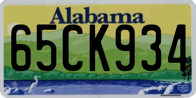 AL license plate 65CK934