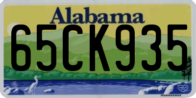 AL license plate 65CK935