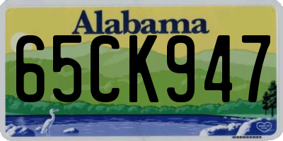 AL license plate 65CK947