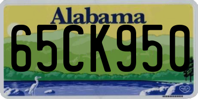 AL license plate 65CK950