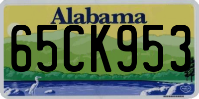 AL license plate 65CK953