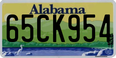 AL license plate 65CK954