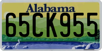 AL license plate 65CK955