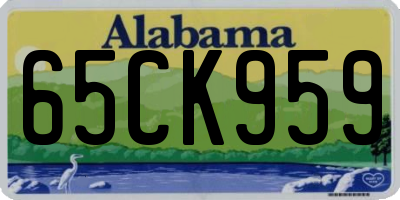 AL license plate 65CK959