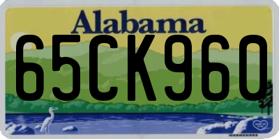 AL license plate 65CK960