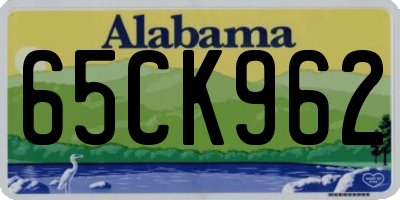 AL license plate 65CK962