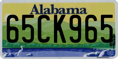 AL license plate 65CK965