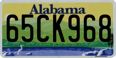 AL license plate 65CK968