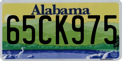AL license plate 65CK975