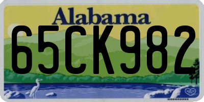AL license plate 65CK982