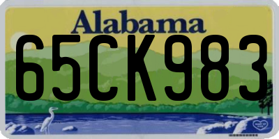 AL license plate 65CK983