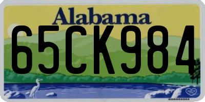 AL license plate 65CK984