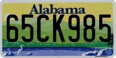 AL license plate 65CK985