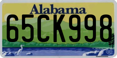 AL license plate 65CK998