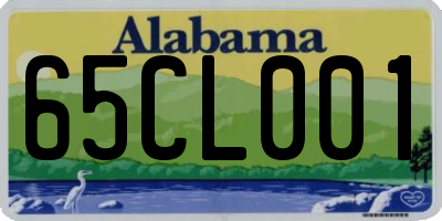 AL license plate 65CL001