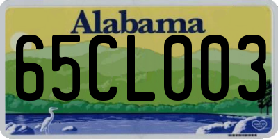 AL license plate 65CL003